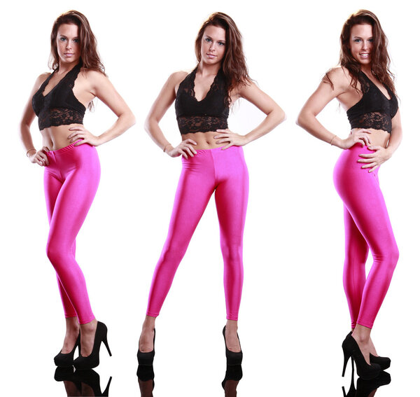 Young girl posing in studio