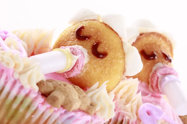 Baby shaped cupcakes — Stock Photo, Image