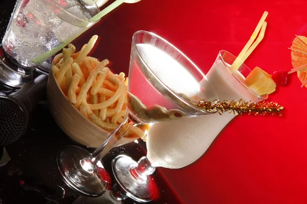 Martini, gin fizz and Pina Colada — Stock Photo, Image