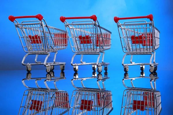 Little shopping carts — Stock Photo, Image