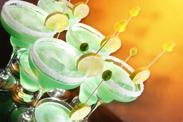 Margaritas cocktail glasses — Stock Photo, Image