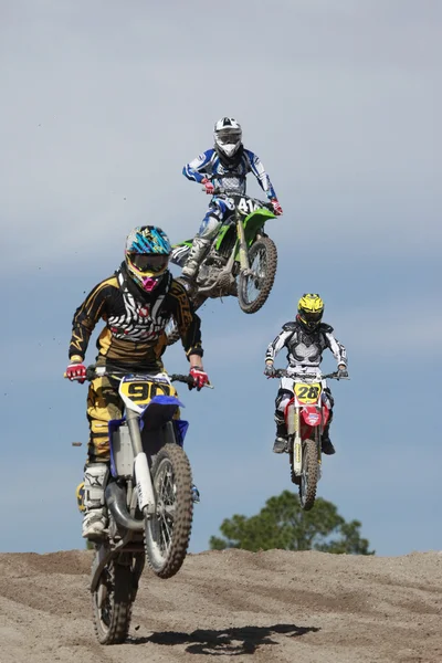 Motorcycles are going to compete in motocross — Stock Photo, Image