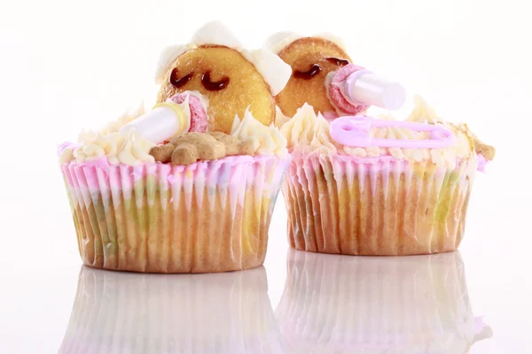 Baby shaped cupcakes — Stock Photo, Image