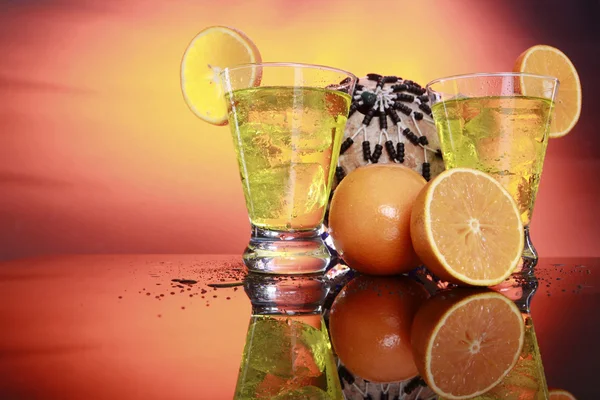 Tom Collins, Triple Sec or Muller orange wine — Stock Photo, Image