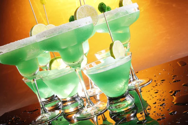 Margaritas cocktail glasses — Stock Photo, Image
