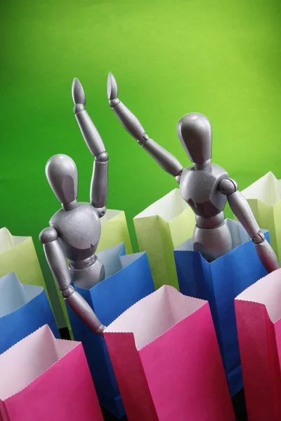 Dummies hi five — Stock Photo, Image