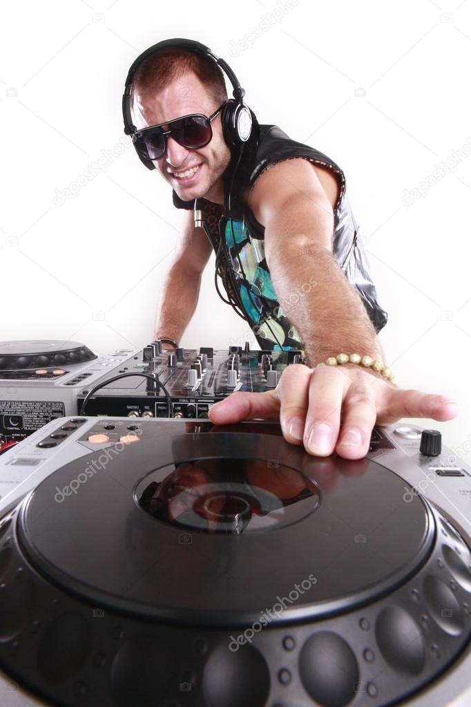 Man playing DJ sets