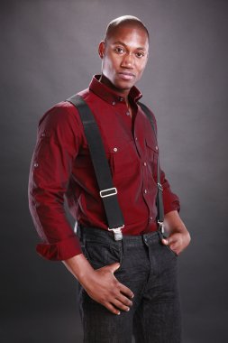 Genç Afrikalı Amerikalı adam