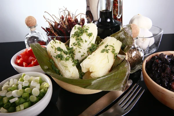 Traditional latin dishes on table — Stock Photo, Image