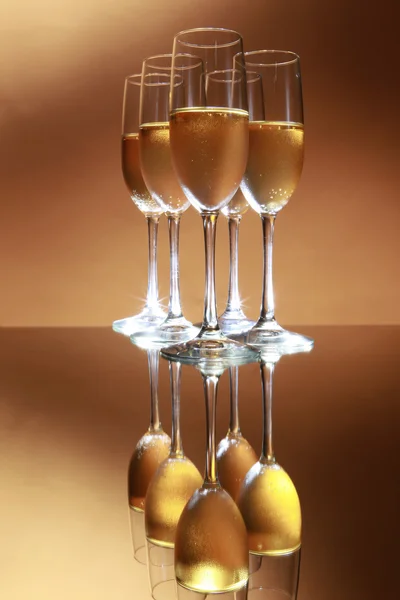 Glasses of sparkling wine — Stock Photo, Image