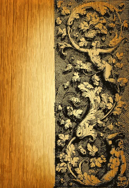Gravure sur bois gravée du XVIIIe siècle — Photo