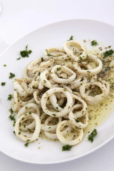 SeaFood Calamari Alho — Fotografia de Stock