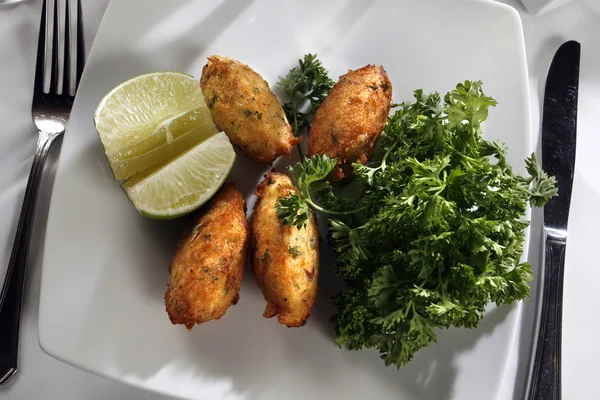 Bacalao croqueta de pescado aperitivo — Foto de Stock