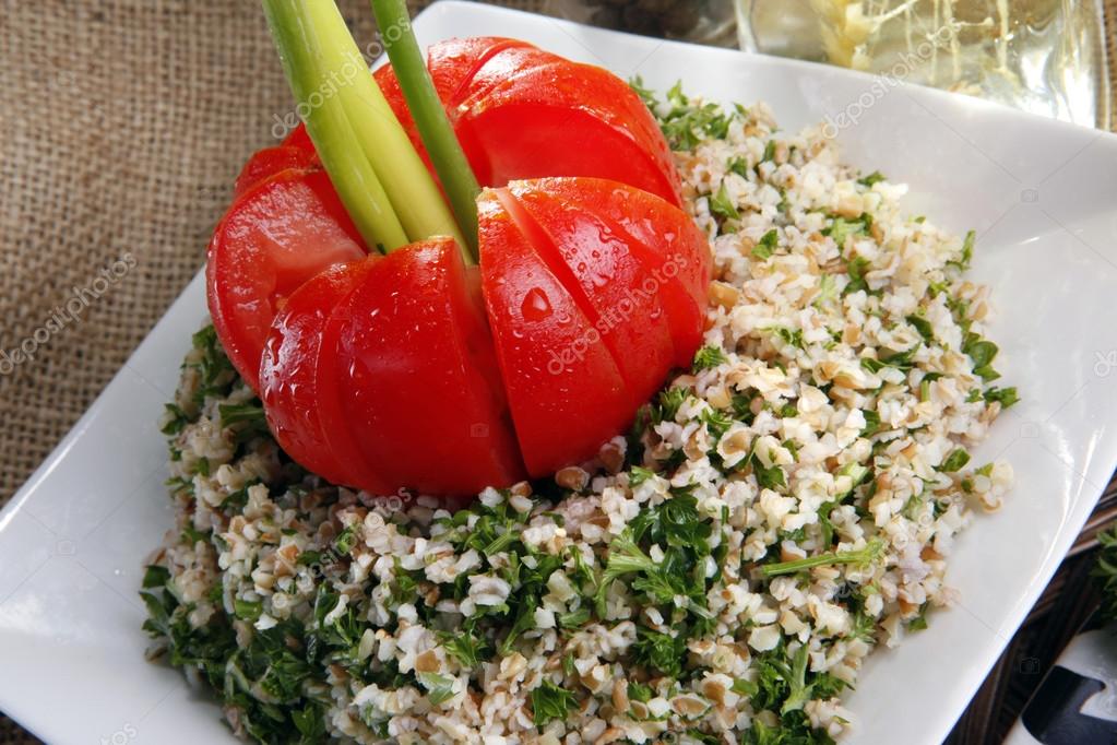 Tabouli bulgur wheat and parsley salad Stock Photo by ©Redav 64587397