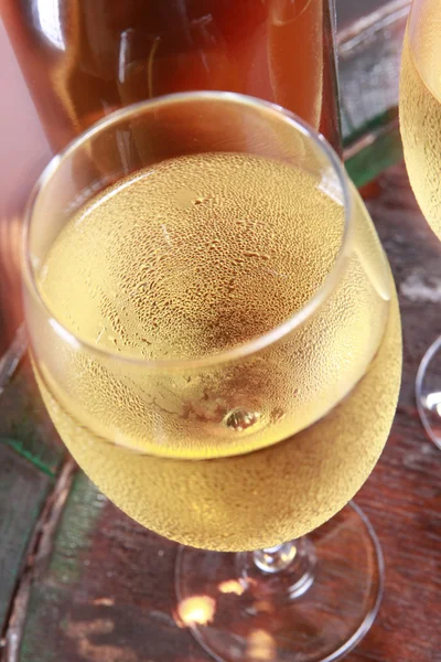 Cold wine in glasses — Stock Photo, Image