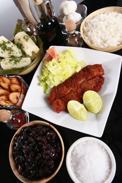 Pescado panificado y costados básicos del Caribe — Foto de Stock