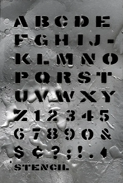 Grunge stencil alphabet background — 스톡 사진
