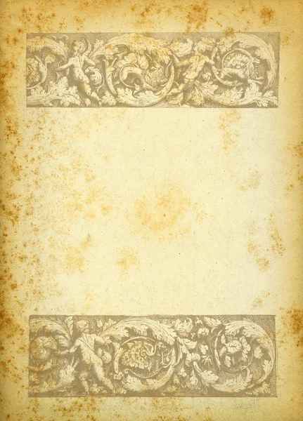 Renaissance engravings on old paper — Stockfoto