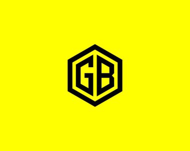 GB BG harfli logo, DESIGN VECTOR TEMPLATE. GB BG logosu DESIGN.