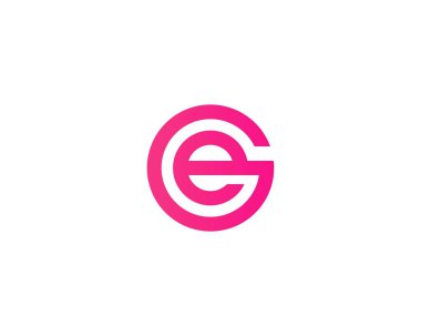 GE EG harfli logo DESIGN VECTOR TEMPLATE. GG EG Logosu DESIGN.