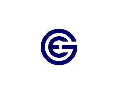 GE EG harfli logo DESIGN VECTOR TEMPLATE. GG EG Logosu DESIGN.