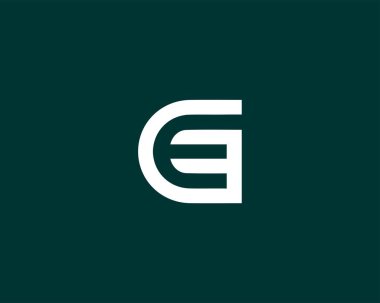 GE EG harfli logo DESIGN VECTOR TEMPLATE. GG EG Logosu DESIGN.