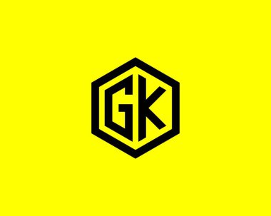 GK KG Letter logosu DESIGN VECTOR TEMPLATE. GK KG logosu DESIGN.