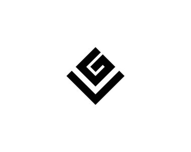 GL LG Letter logosu DESIGN VECTOR TEMPLATE. GL LG logosu DESIGN.