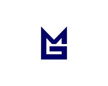 GM MG harfli logo DESIGN VECTOR TEMPLATE. GM MG logosu DESIGN.