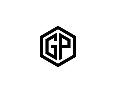 GP PG harfli logo DESIGN VECTOR TEMPLATE. GP PG logosu DESIGN.