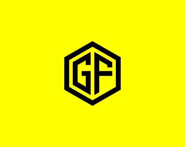 Gfg Harfli Logo Design Vector Template Gfg Logosu Design — Stok Vektör