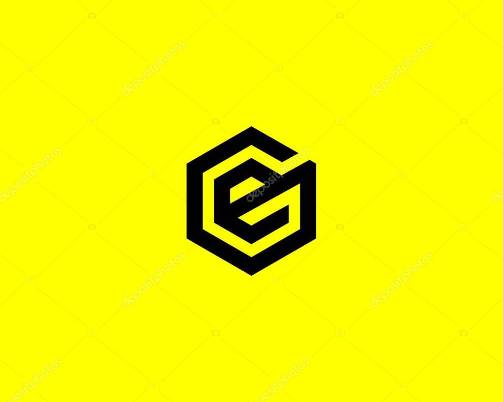 GE EG LETTER LOGO DESIGN VECTOR TEMPLATE. GE EG LOGO DESIGN.