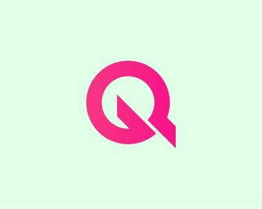 GQ QG harfli logo DESIGN VECTOR TEMPLATE. GQ QG logosu DESIGN.