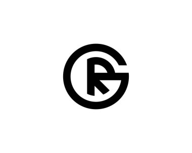 GR RG harfli logo DESIGN VECTOR TEMPLATE. GR RG logosu DESIGN.