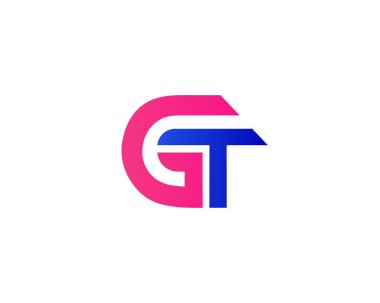 GT TG Letter logosu, DESIGN VECTOR TEMPLATE. GT TG logosu Ding.