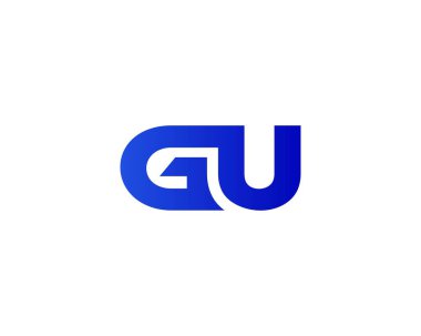 Gu-Ug harfli logo. DESIGN VECTOR TEMPLATE. GU UG logosu DESIGN.