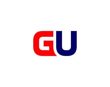 Gu-Ug harfli logo. DESIGN VECTOR TEMPLATE. GU UG logosu DESIGN.