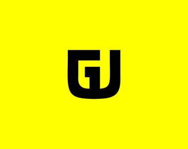 Gu-Ug harfli logo. DESIGN VECTOR TEMPLATE. GU UG logosu DESIGN.