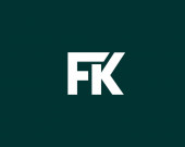 FK KF LETTER LOGO TERVEZŐ VECTOR TEMPLÁT. FK KF LOGO TERVEZÉS.