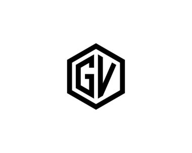 GV VG harfli logo DESIGN VECTOR TEMPLATE. GV VG logo DESIGN.