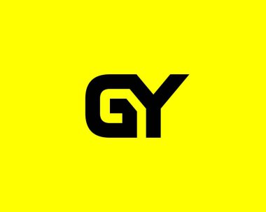 GY YG harfli logo DESIGN VECTOR TEMPLATE. GY YG logosu DESIGN.