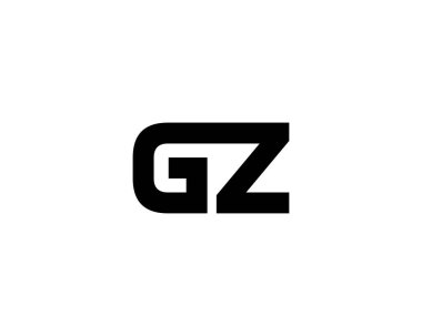 GZ ZG harfli logo DESIGN VECTOR TEMPLATE. GZ ZG logosu DESIGN.