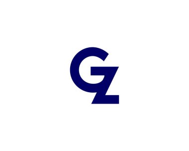 GZ ZG harfli logo DESIGN VECTOR TEMPLATE. GZ ZG logosu DESIGN.