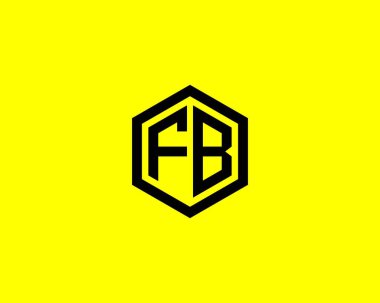 FB BF harfli logo DESIGN VECTOR TEMPLATE. FB BF LOGO DESIGN.