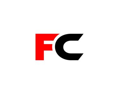 FC CF Letter logosu. DESIGN VECTOR TEMPlate. FC CF logosu DESIGN.