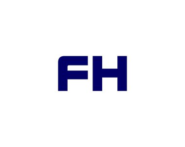 FH HF harfli logo DESIGN VECTOR TEMPLATE. FH HF logosu DESIGN.