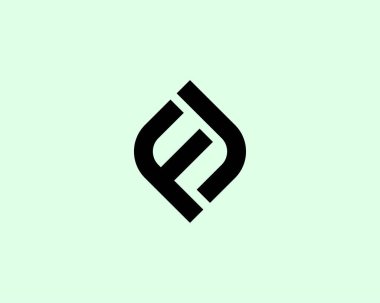 FJ JF, logoyu kontrol et. VECTOR TEMPLATE. FJ JF LOGO DESIGN.