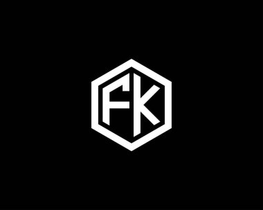 FK KF Letter logosu DESIGN VECTOR TEMPLATE. FK KF LOGO DESIGN.