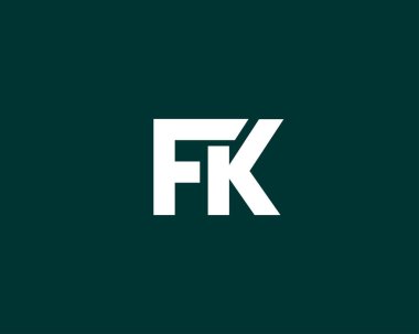 FK KF Letter logosu DESIGN VECTOR TEMPLATE. FK KF LOGO DESIGN.
