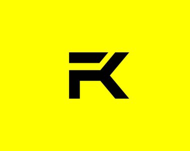 FK KF Letter logosu DESIGN VECTOR TEMPLATE. FK KF LOGO DESIGN.